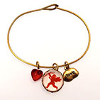 Red Cupid & Love Tag Bracelet or Necklace