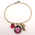 XOXO Sweet Heart & Cupid Charm Bracelet or Necklace