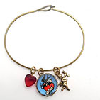 True LoveHeart & Cupid Charm Bracelet or Necklace