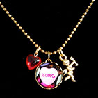 XOXO Sweet Tart and Cupid Charm Necklace