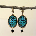 Blue Moon Leopard print Earrings