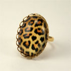 Leopard Print Petite Ring