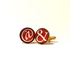 At (@) And (&) Red Cufflinks