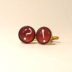 Question (?) Authority (!) Red 
Cufflinks