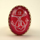 Anchors Away Red Cocktail Ring