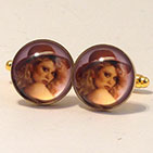 Audrey Landers Red Hat Glamour Shot Cuff Links