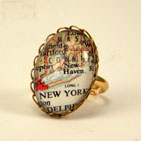 New York Map Petite Ring