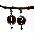 ? (question) ! (authority) black earrings