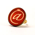 At (@)Red Cocktail Ring