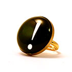 Exclamation (!) Black Cocktail Ring