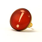 Exclamation (!) Red Cocktail Ring