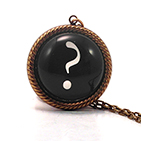 Question 25mm Round Typo Necklace
