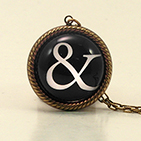 Black Ampersand Mark Necklace