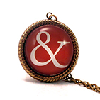 Red Ampersand Mark Necklace