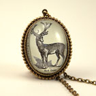 Uncle Buck Brass Deer Pendant Necklace